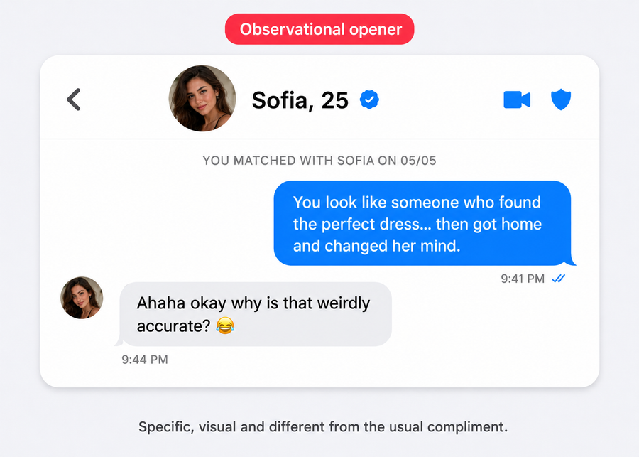 Observational opener example